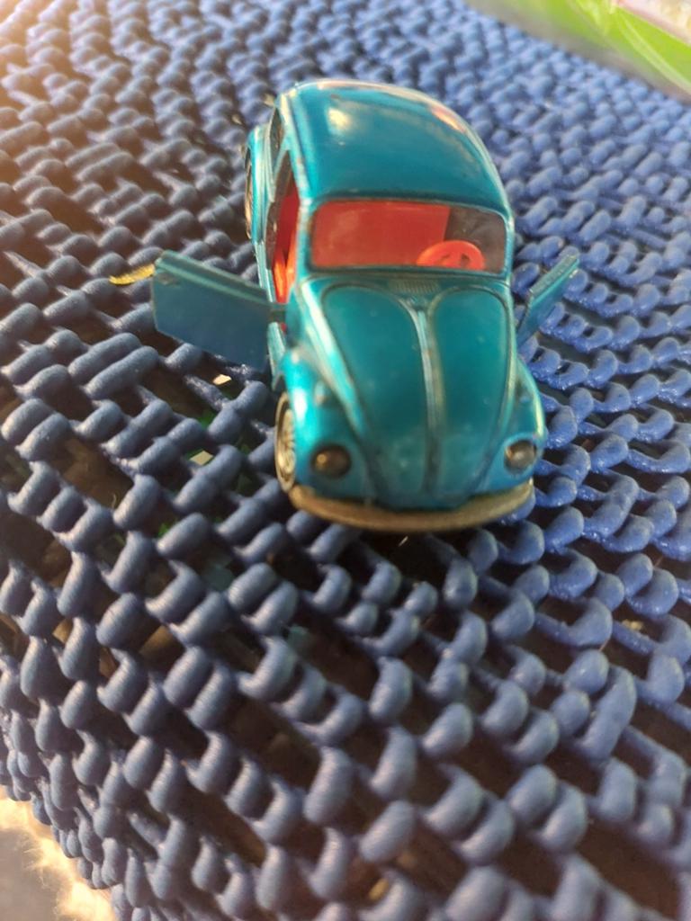 Vintage Biku Volkswagen Kever Speelgoedauto Blauw, Ophalen of Verzenden, Gebruikt
