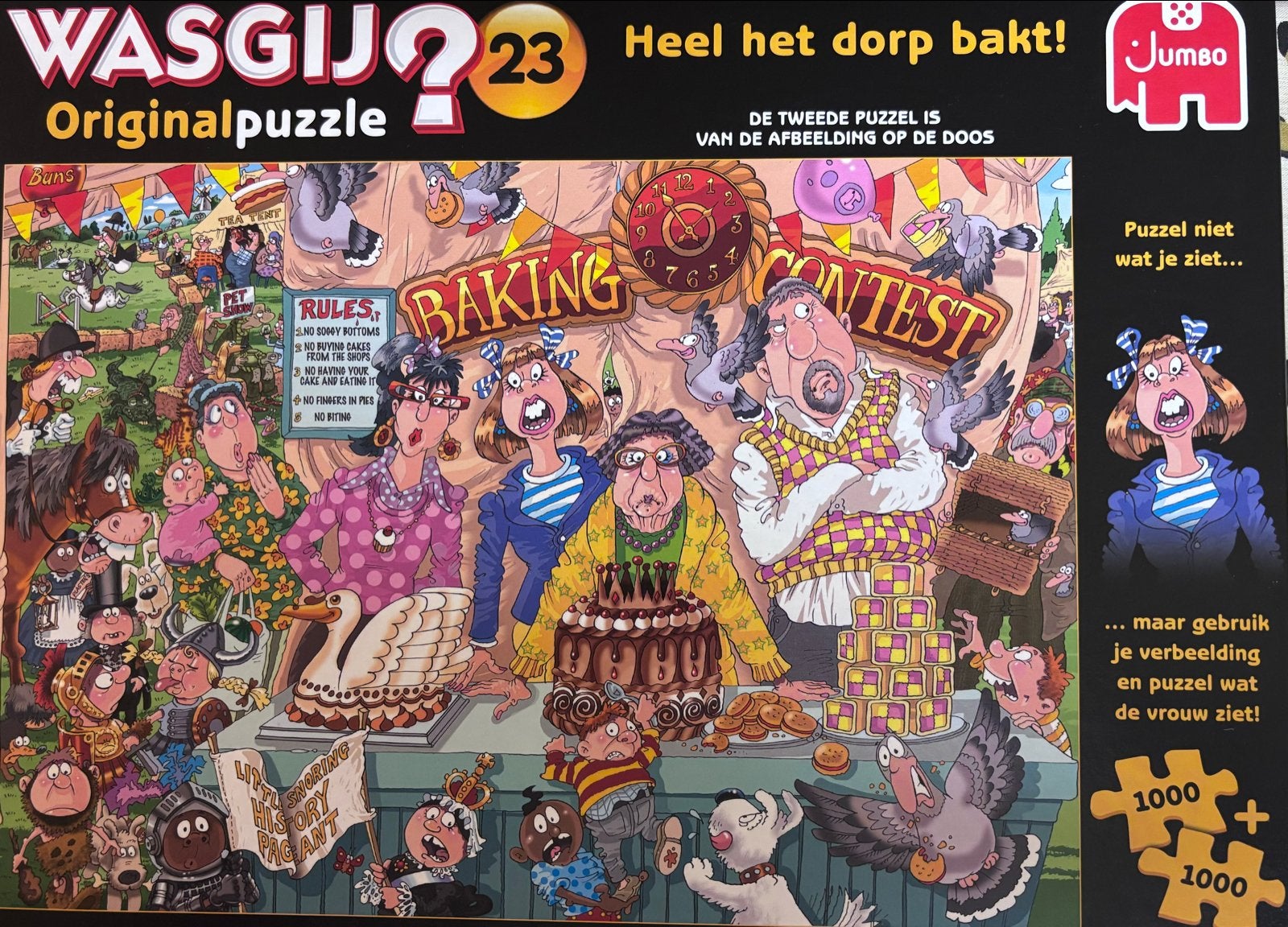 Wasgij Original 23: Heel het dorp bakt! (1000 stukjes), Ophalen, 500 t/m 1500 stukjes, Gebruikt, Legpuzzel
