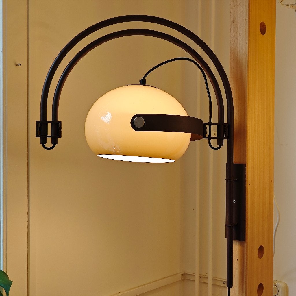 Vintage Dijkstra dubbele booglamp wandlamp, Bruin, Onbekend, Dijkstra, Onbekend