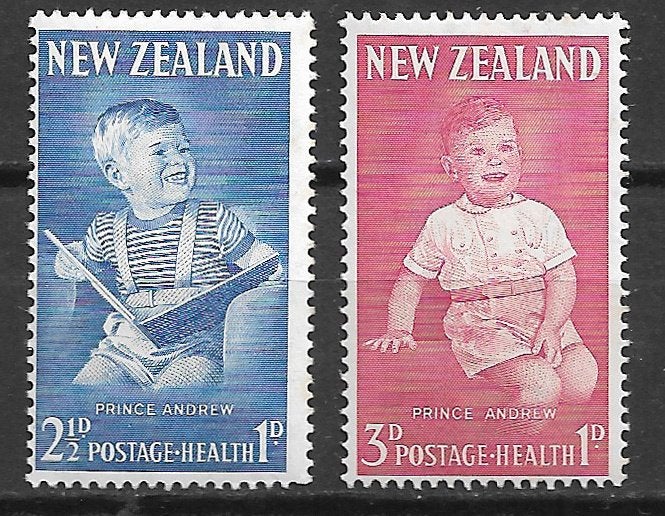 New Zealand 1963 Gezondheid prins Andrew pfris met roest, Ophalen of Verzenden, Postfris