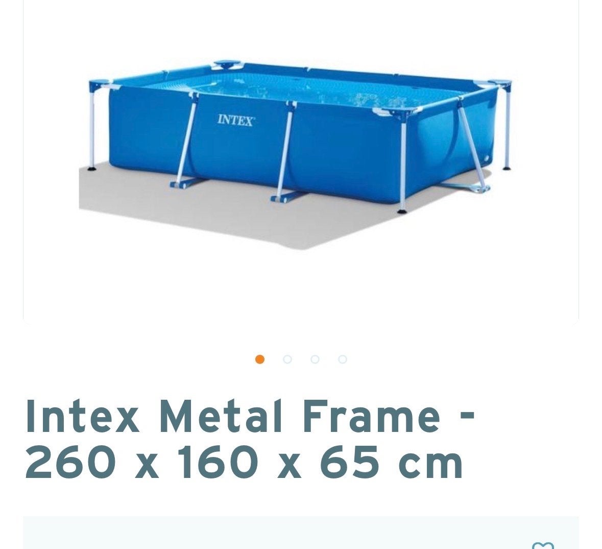 Intex Metal Frame Zwembad 260x160x65 cm, Ophalen, Gebruikt, Minder dan 80 cm, Minder dan 200 cm