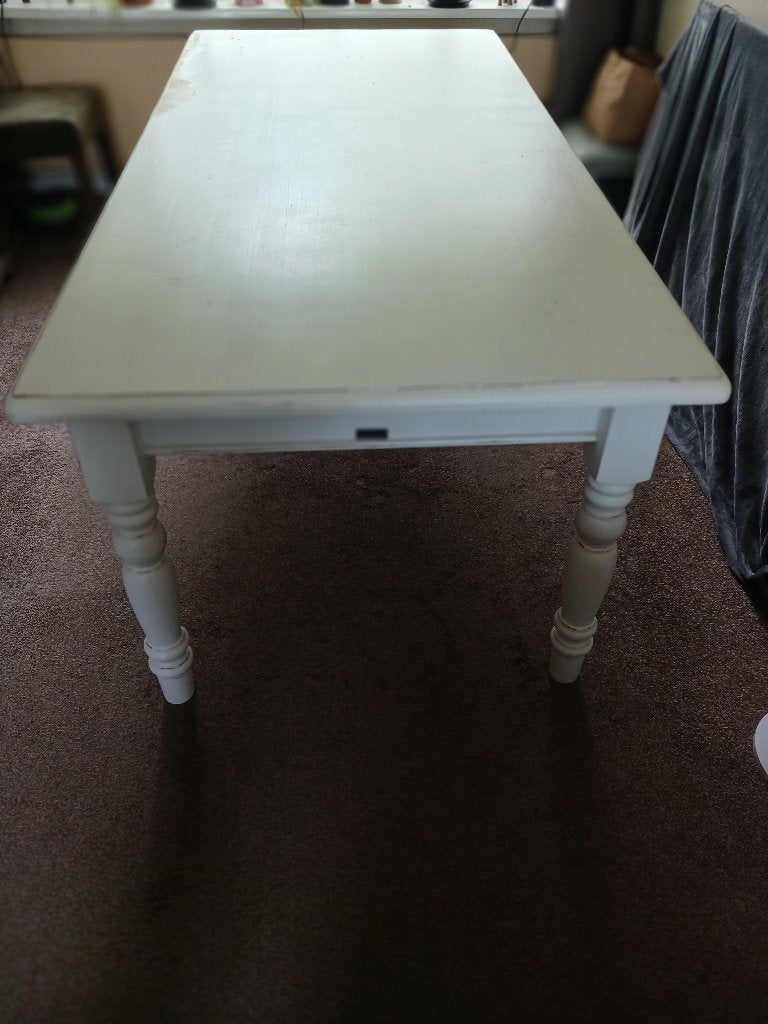 Gratis massief houten eettafel (opknapper), Huis en Inrichting, Ophalen, Gebruikt, 200 cm of meer, 50 tot 100 cm