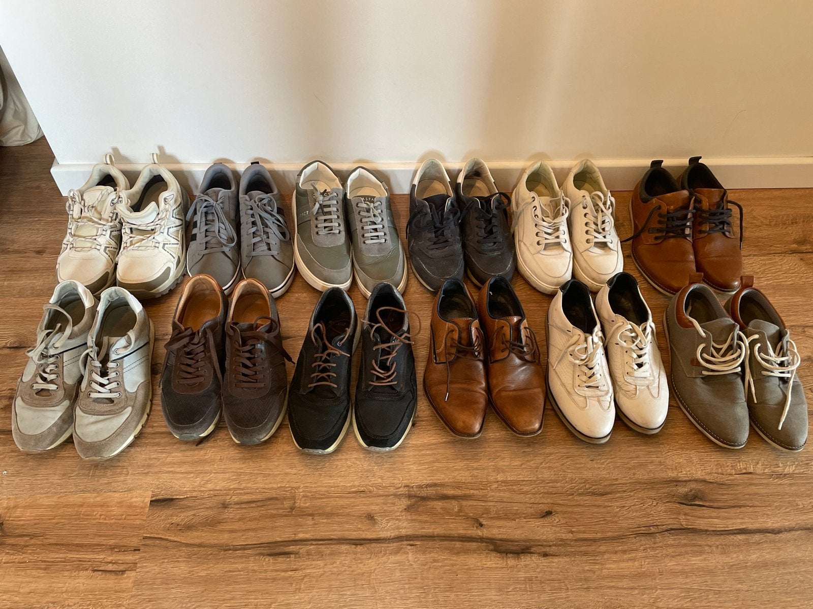 Diverse herenschoenen maat 43: Manfield, Adidas, Van Lier, B, Ophalen of Verzenden, Gedragen, Overige kleuren, Veterschoenen