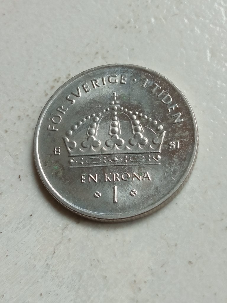 Zweden 1 kroon 2007., Ophalen of Verzenden, Overige landen, Losse munt