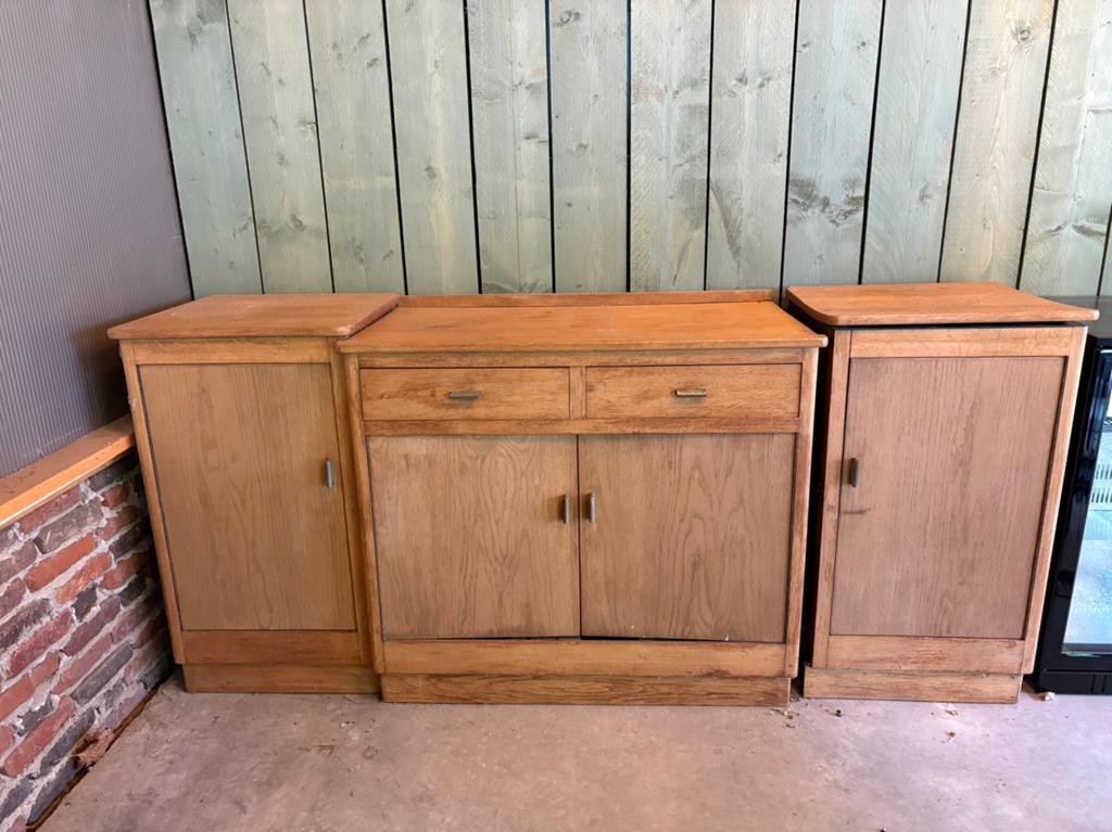 Kast, Eikenhout, Ophalen of Verzenden, Zo goed als nieuw, 200 cm of meer