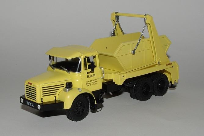 Berliet GLM 12 6x4 afzetbak-wagen Marel Hachette 1:43, Ophalen of Verzenden, Nieuw, Bus of Vrachtwagen, Overige merken