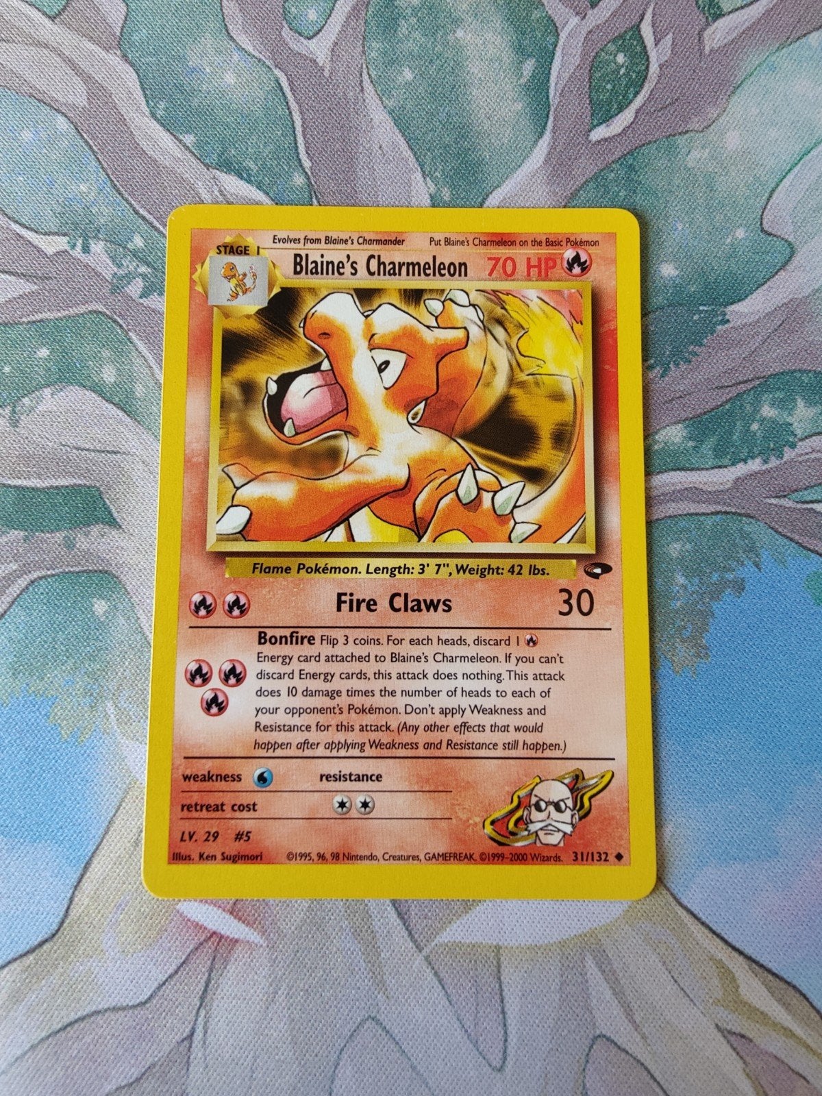 Pokemon gym challenge Blaine's Charmeleon 31/132, Ophalen of Verzenden, Gebruikt, Losse kaart