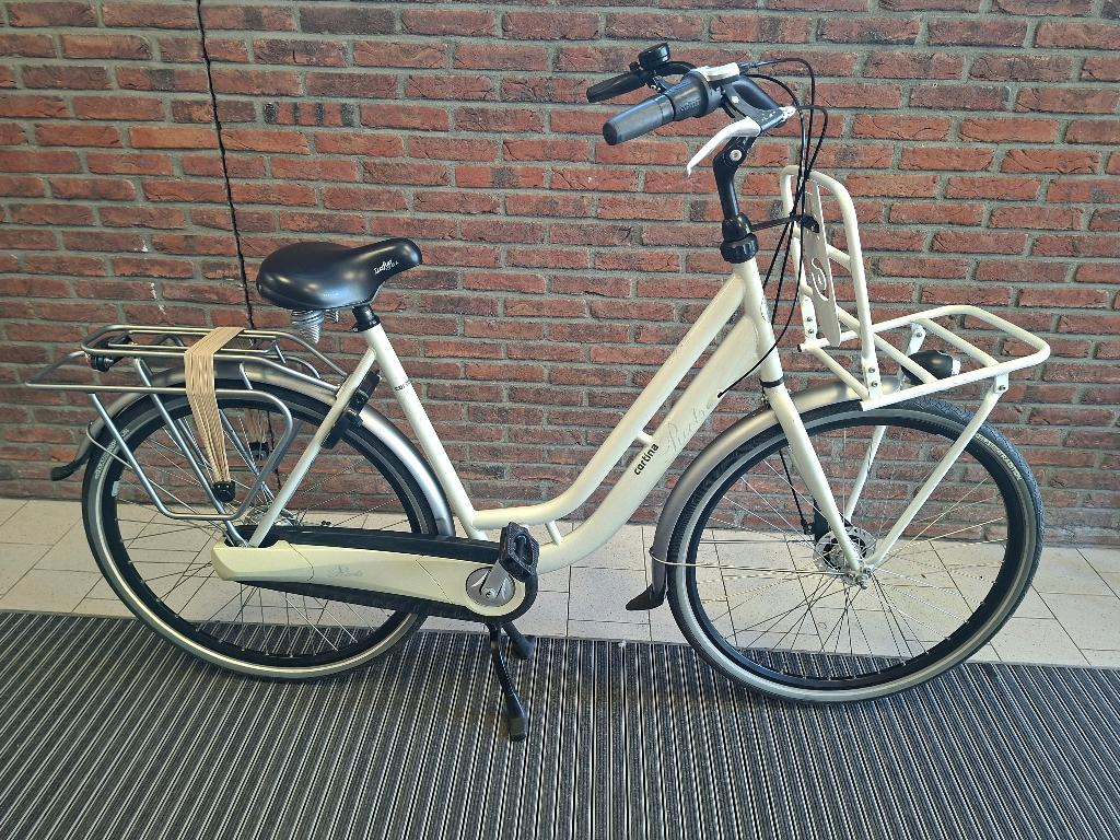 Cortina Roots, Mama fiets  28 inch stadsfiets, dames, white, Versnellingen, 56 cm of meer, Zo goed als nieuw, Trommelrem