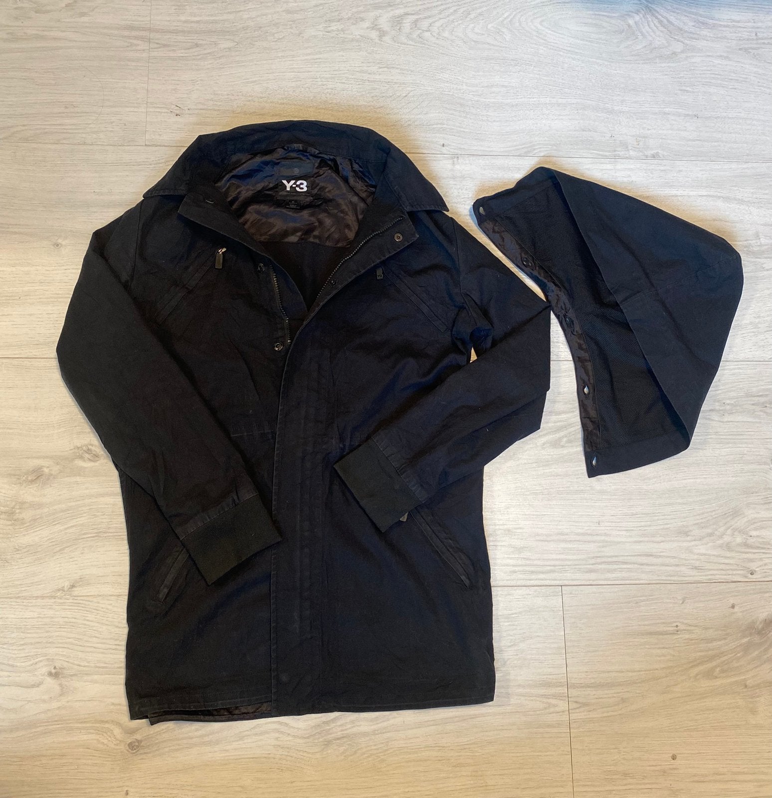 Y-3 zwarte jas / parka – maat M, Kleding | Heren, Truien en Vesten, Verzenden, Zo goed als nieuw, Maat 48/50 (M), Zwart