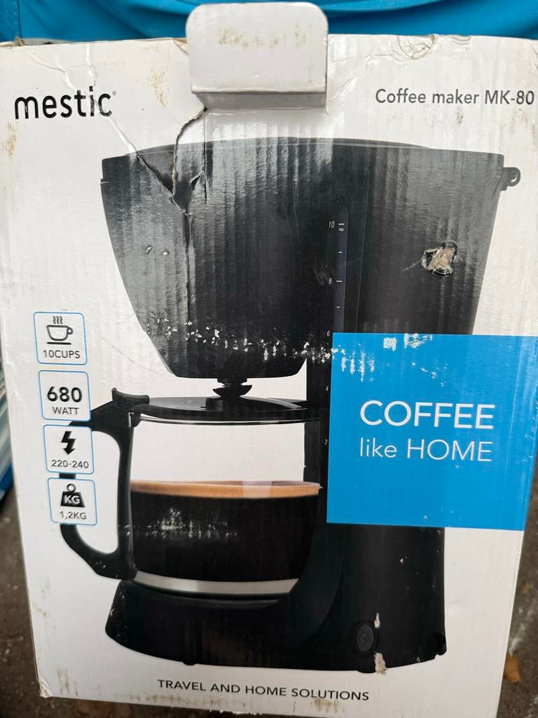 Mestic MK-80 Koffiezetapparaat - Compact en Handig, 10 kopjes of meer, Gemalen koffie, Ophalen of Verzenden, Koffiemachine