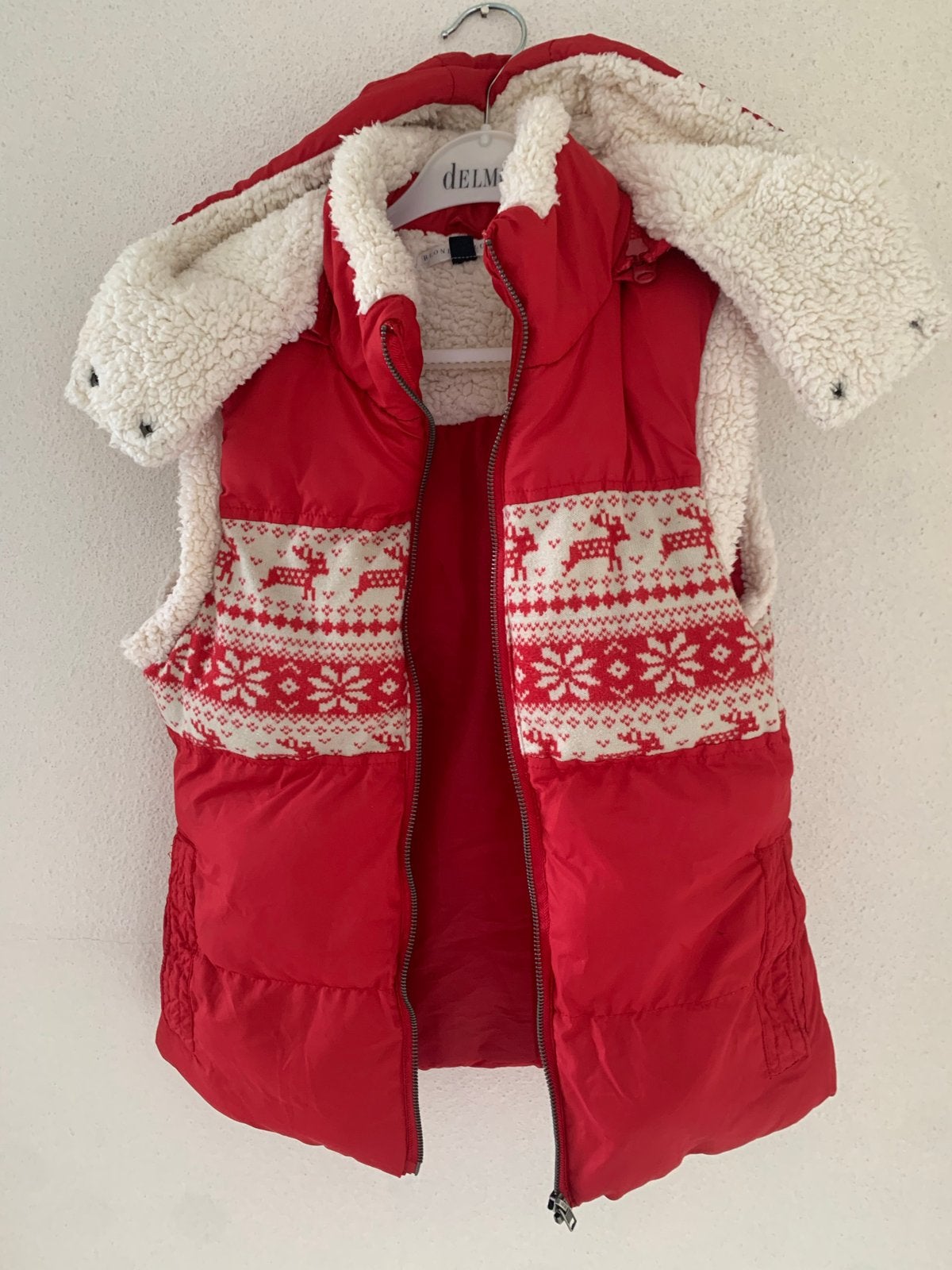 Blonde + Blonde bodywarmer met capuchon - Maat 8 (M), Ophalen of Verzenden, Zo goed als nieuw, Maat 36 (S), Rood