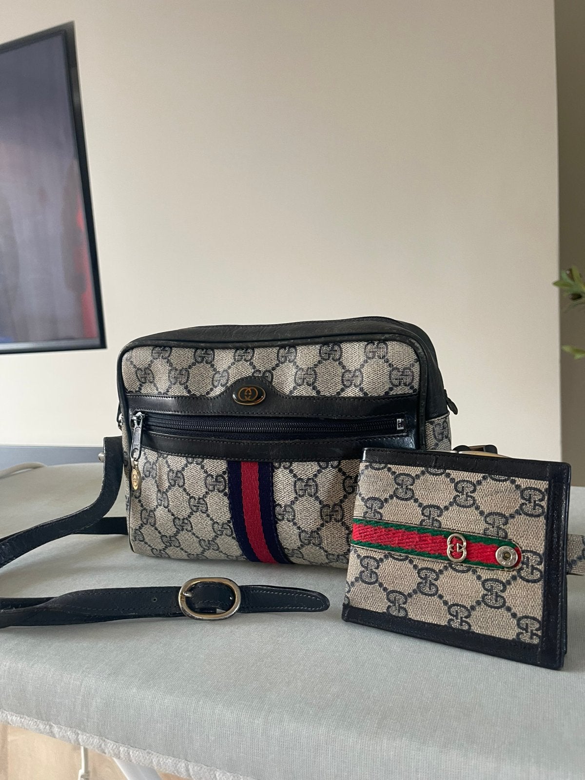 Echte gucci tas met portemonnee, Ophalen of Verzenden, Gebruikt, Zwart, Overige merken