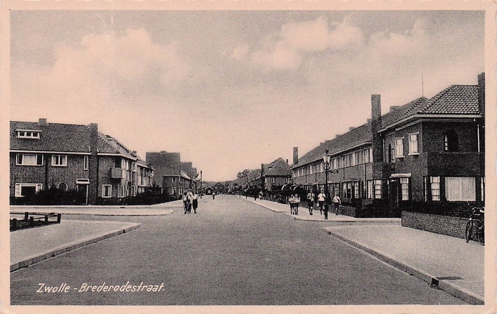 Zwolle - Brederodestraat (gel. 1941), Ophalen of Verzenden, 1940 tot 1960, Gelopen, Overijssel