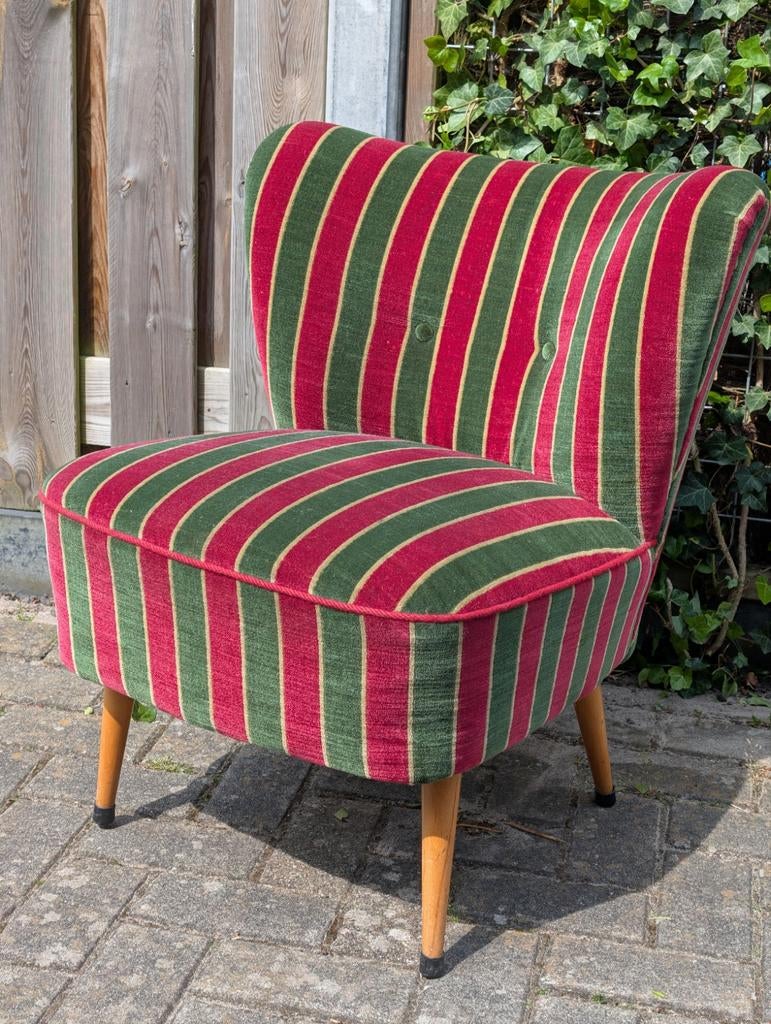 Vintage Cocktail Stoel Jaren '60 - Origineel, Antiek en Kunst, Antiek | Meubels | Stoelen en Banken, Ophalen of Verzenden