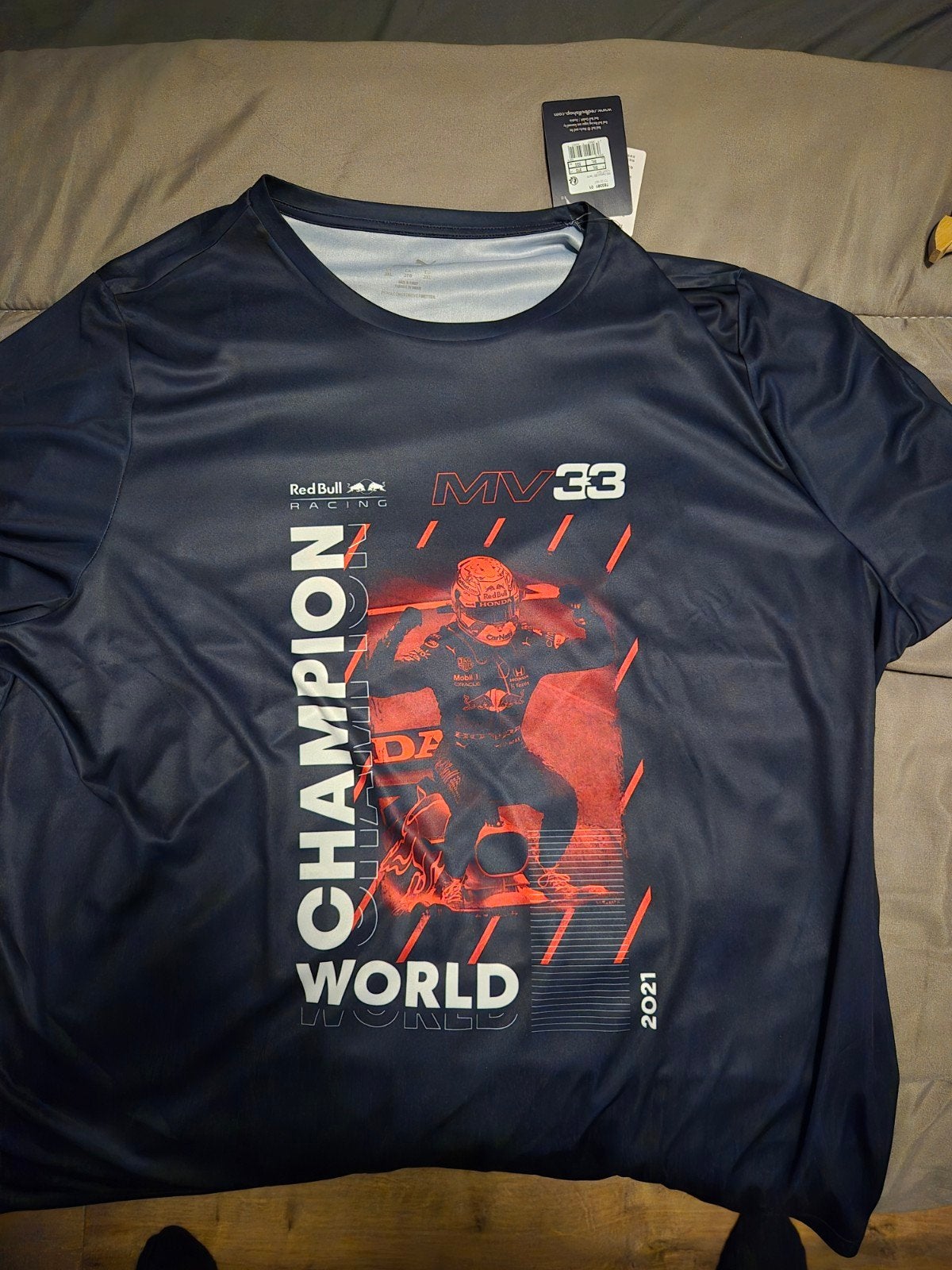 Red Bull Racing Max Verstappen 2021 Kampioen T-shirt 3XL, Kleding | Heren, Ophalen of Verzenden