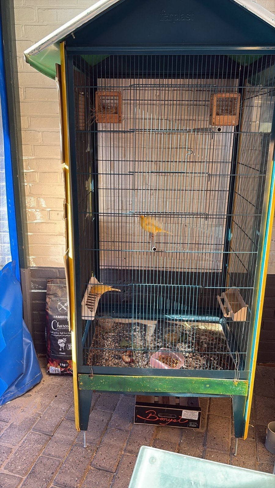 68*60*140 vogelkooi volière kanarie parkiet Harlekijn vink, Dieren en Toebehoren, Vogels | Hokken en Kooien, Ophalen, Hout, Vogelkooi