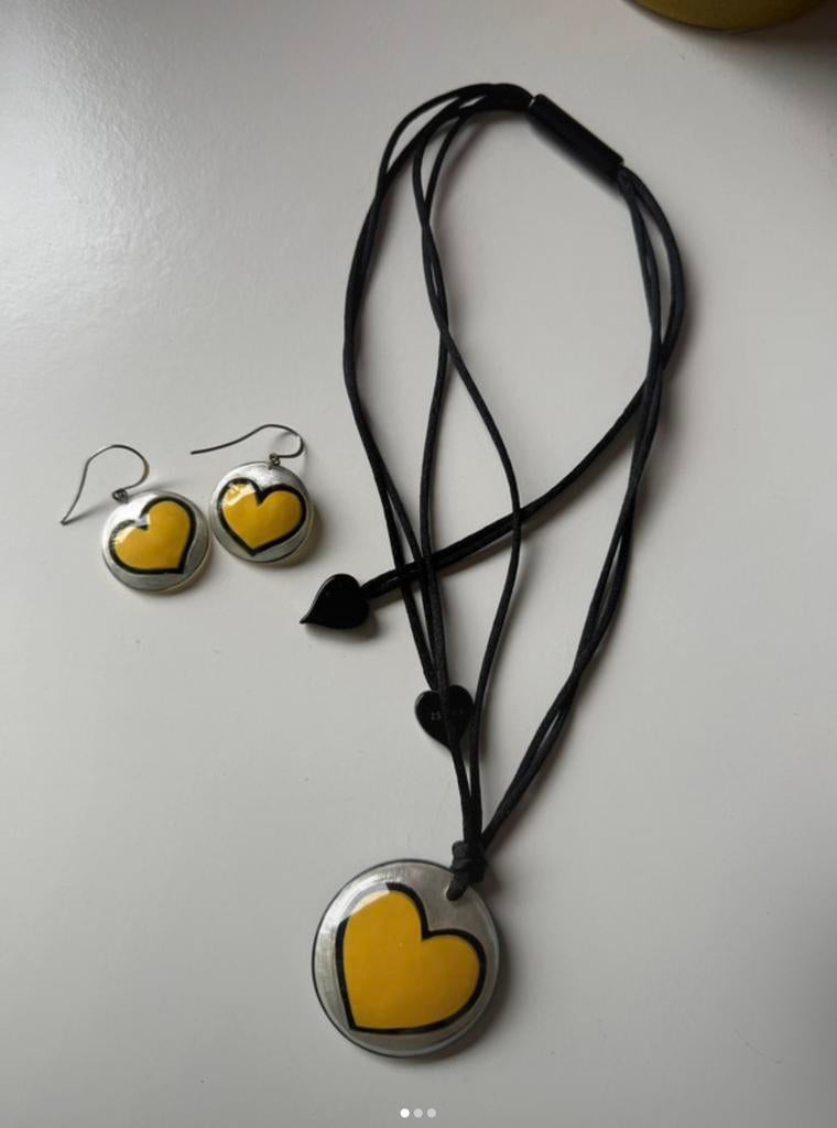 Te gekke set van Zsiska verstelbare ketting met oorbellen, Ophalen of Verzenden, Zo goed als nieuw, Overige materialen