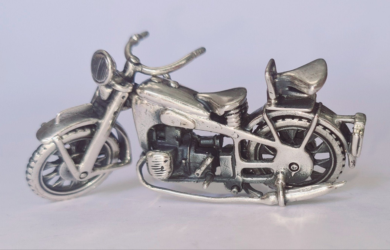 Miniatuur Motorfiets - HARLEY DAVIDSON 925 zilver, Ophalen of Verzenden, Zilver