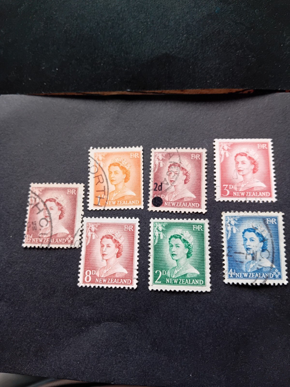 Vintage Nieuw-Zeeland postzegels Koningin Elizabeth II, Postzegels en Munten, Ophalen of Verzenden, Gestempeld