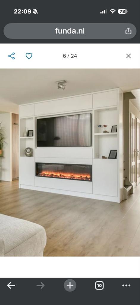 Electrische Inbouwhaard, Ophalen of Verzenden, Gebruikt, Inbouwhaard, Elektrische haard