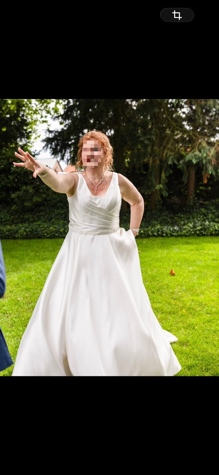 Bruidsjurk maat 46 met Randy Fenoli sluier/sleep, Ophalen, Zo goed als nieuw, Wit, Trouwjurk