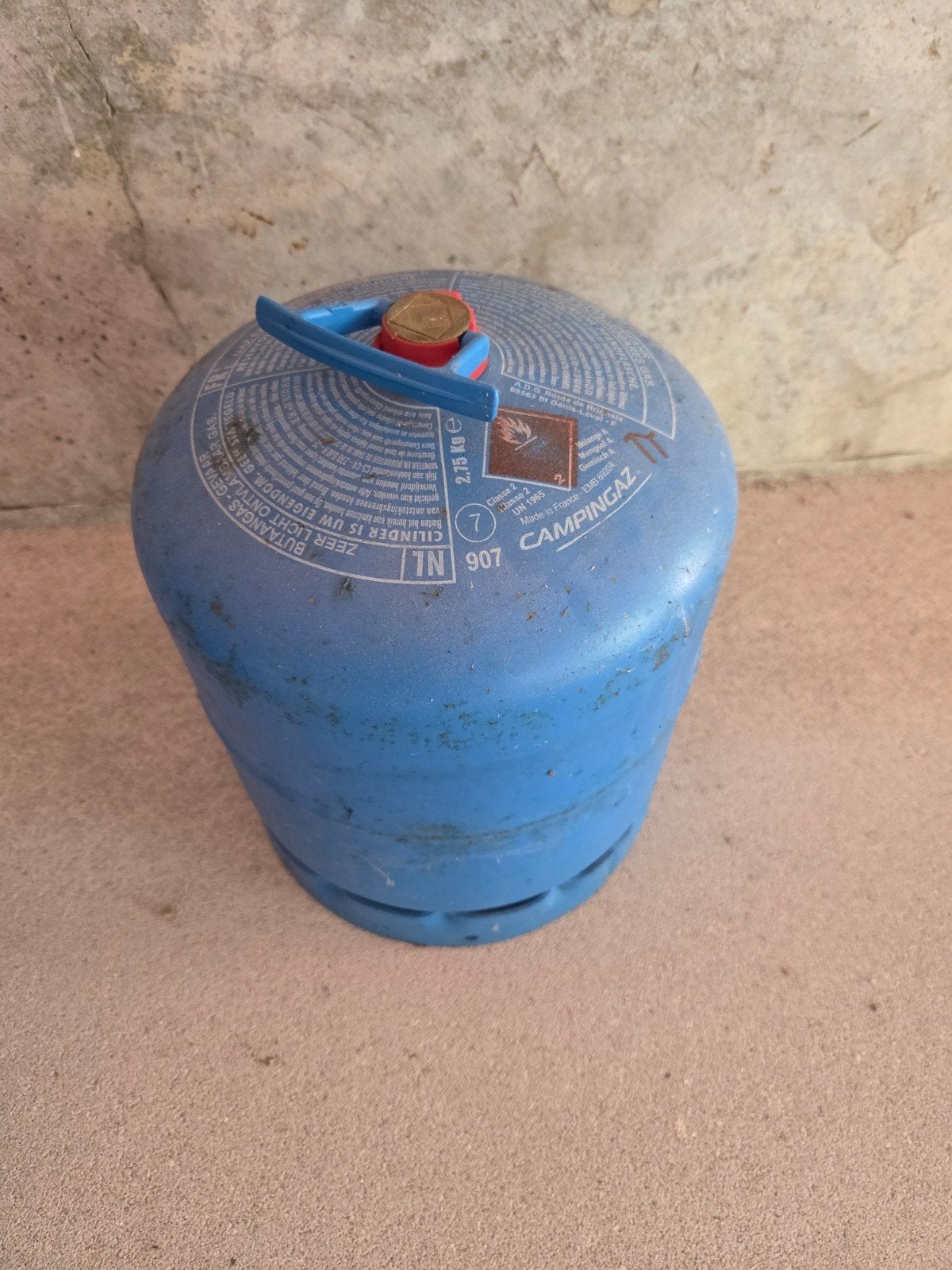 Nieuwe campingaz gasfles 2,75 kg - Ideaal voor camping, Ophalen, Gebruikt