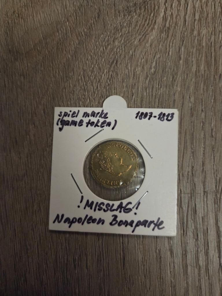 Napoleon Bonapare speeltoken 1807-1813 misslag, Ophalen of Verzenden, Frankrijk, Losse munt