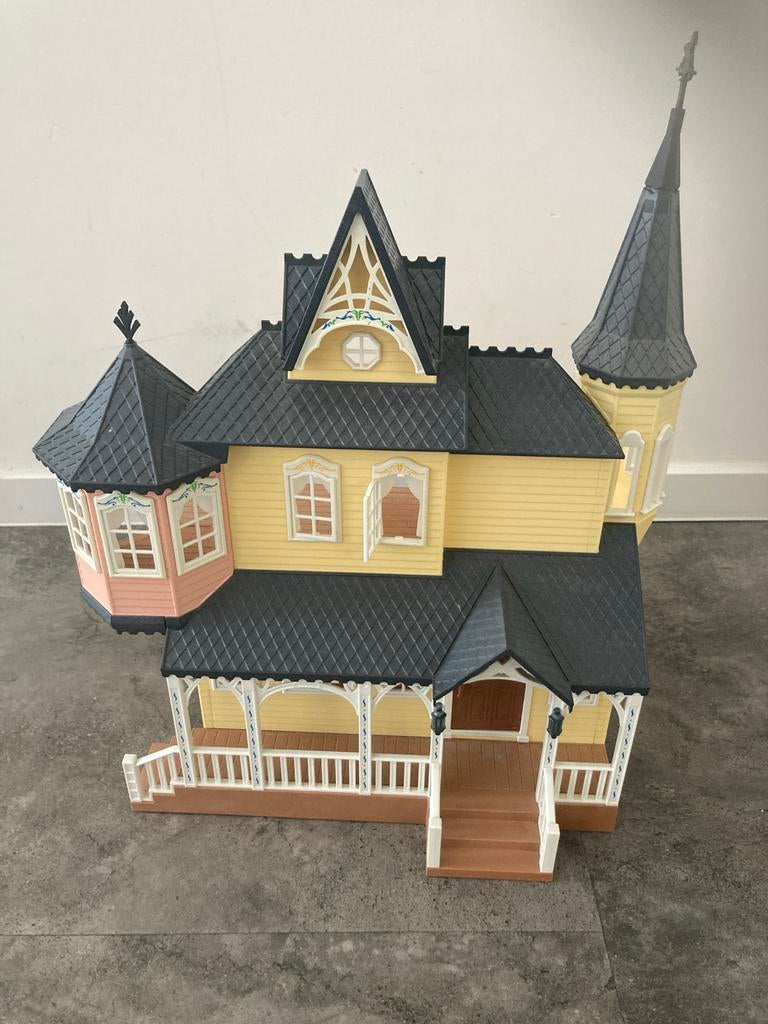 Groot Playmobil Poppenhuis met Meubels en Poppen, Kinderen en Baby's, Speelgoed | Playmobil, Ophalen, Gebruikt
