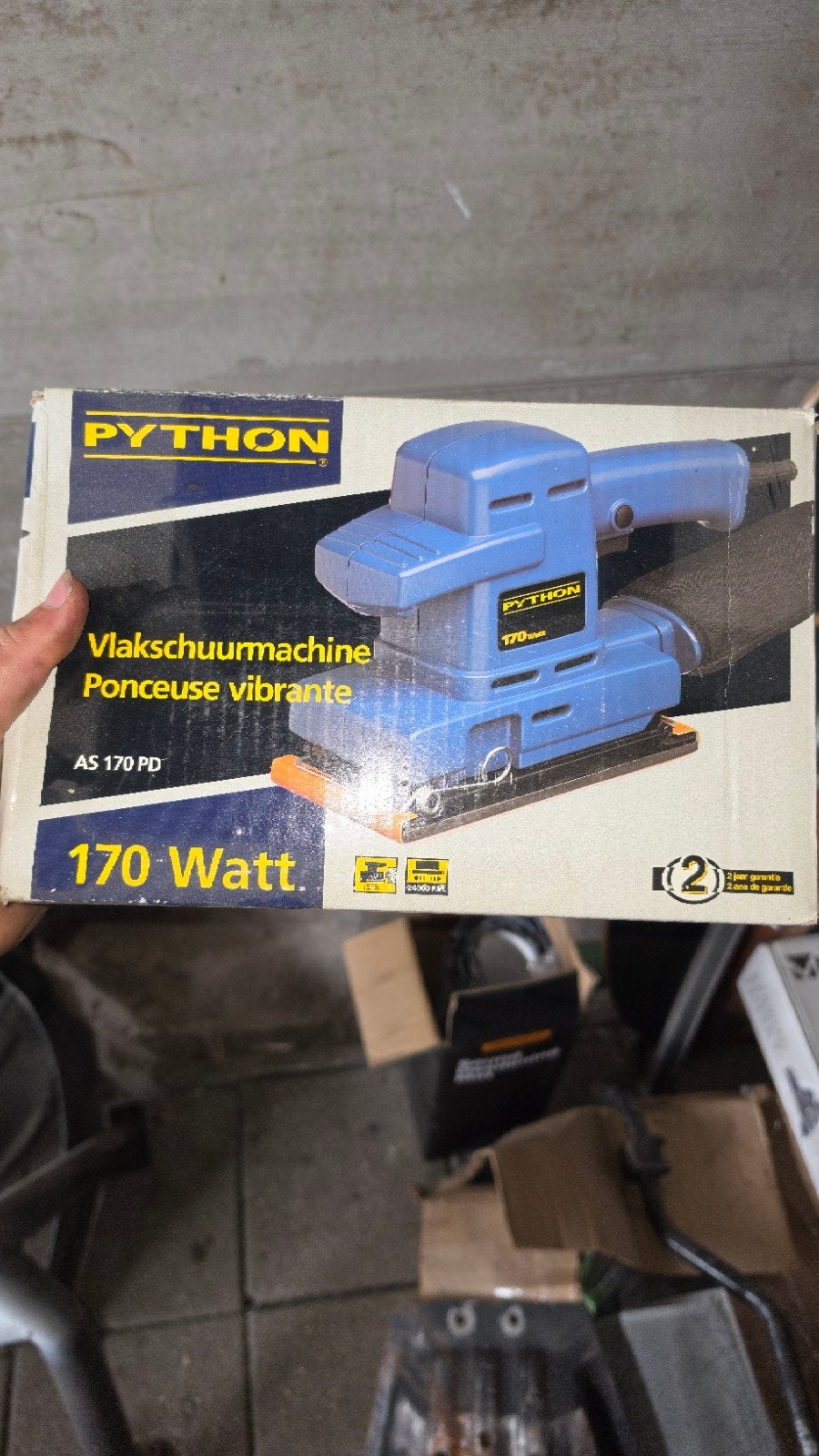 Python Vlakschuurmachine AS 170 PD - 170 Watt, Doe-het-zelf en Verbouw, Ophalen of Verzenden