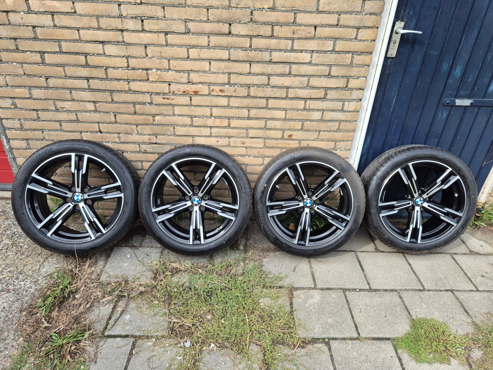 BMW 18 inch velgen met Bridgestone zomerbanden, Ophalen, 18 inch, Banden en Velgen, Nieuw