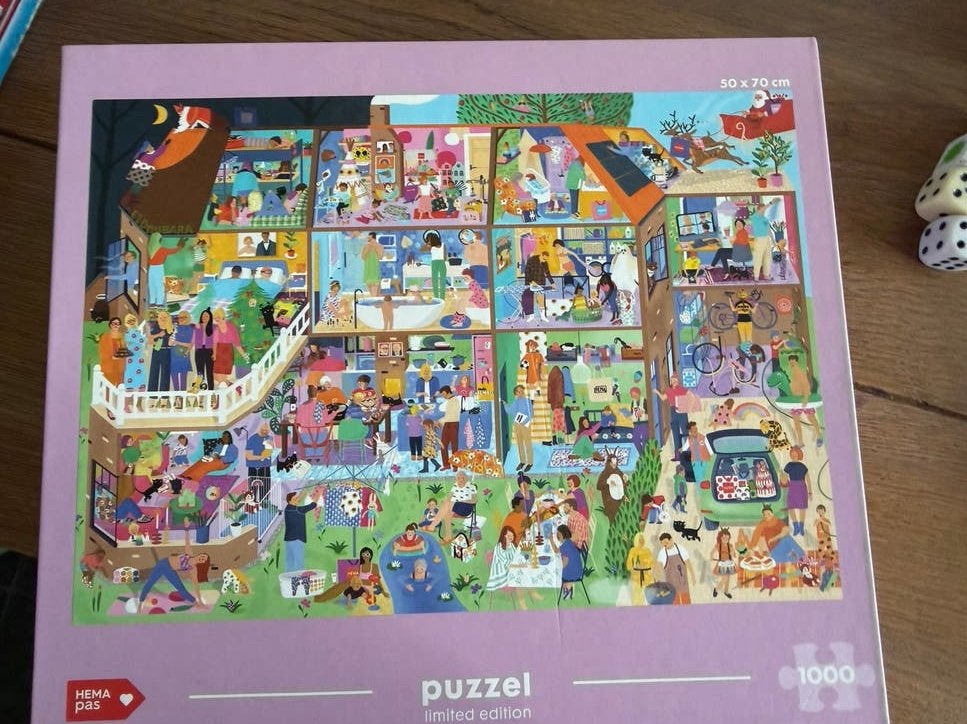 HEMA Puzzel 1000 stukjes Sinterklaas Kerst 50x70cm Nieuw, Ophalen of Verzenden, Meer dan 50 stukjes, Nieuw, 6 jaar of ouder