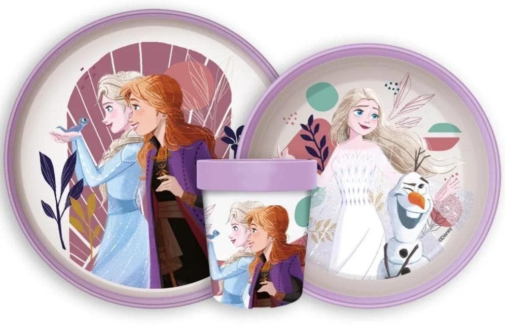 Disney Frozen Kinderservies - Magnetron - Anna, Elsa en Olaf, Ophalen of Verzenden, Nieuw, BPA-vrij, Overige typen