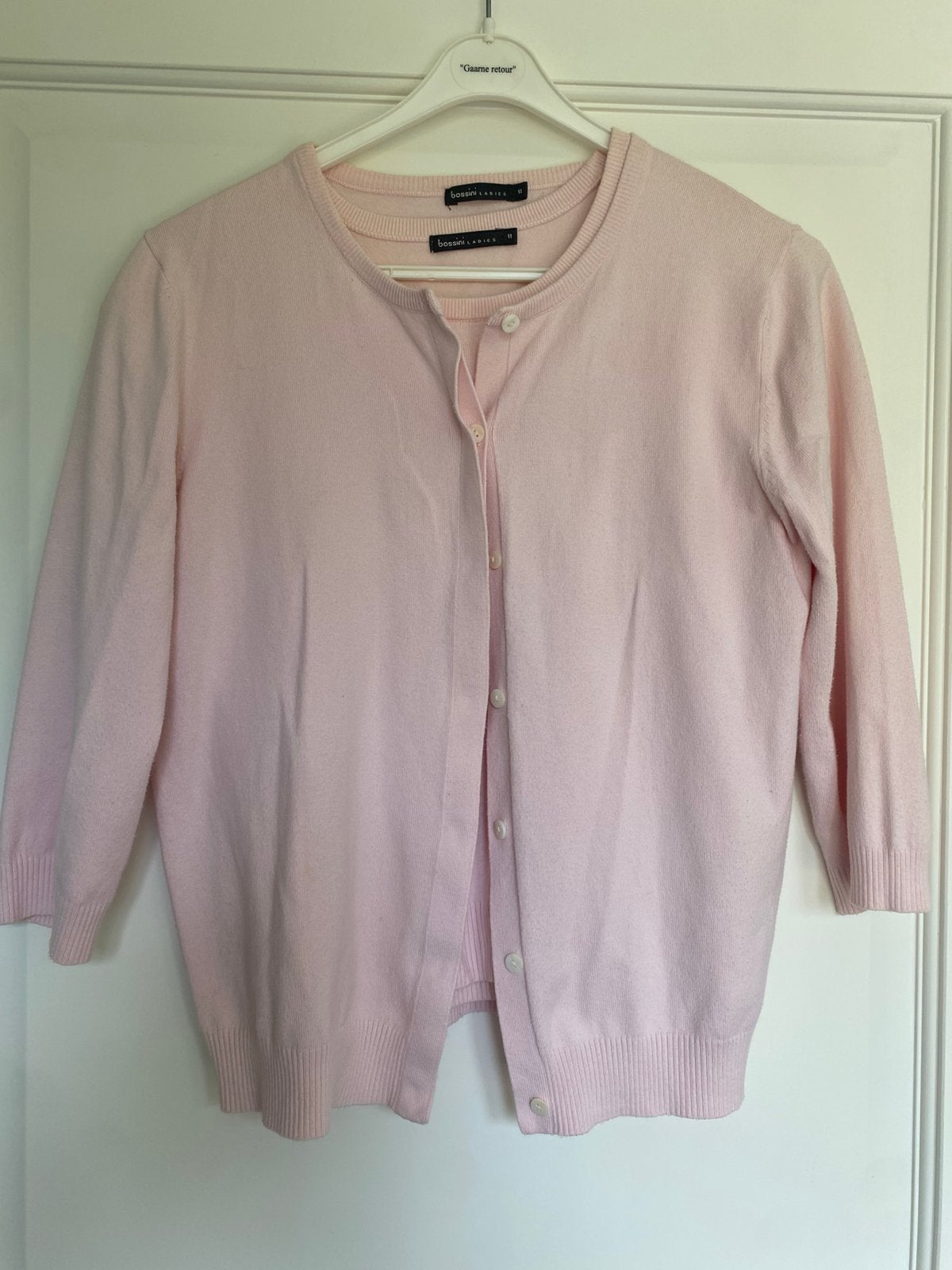 Roze twinset van Bossini, Ophalen of Verzenden, Zo goed als nieuw, Maat 38/40 (M), Roze