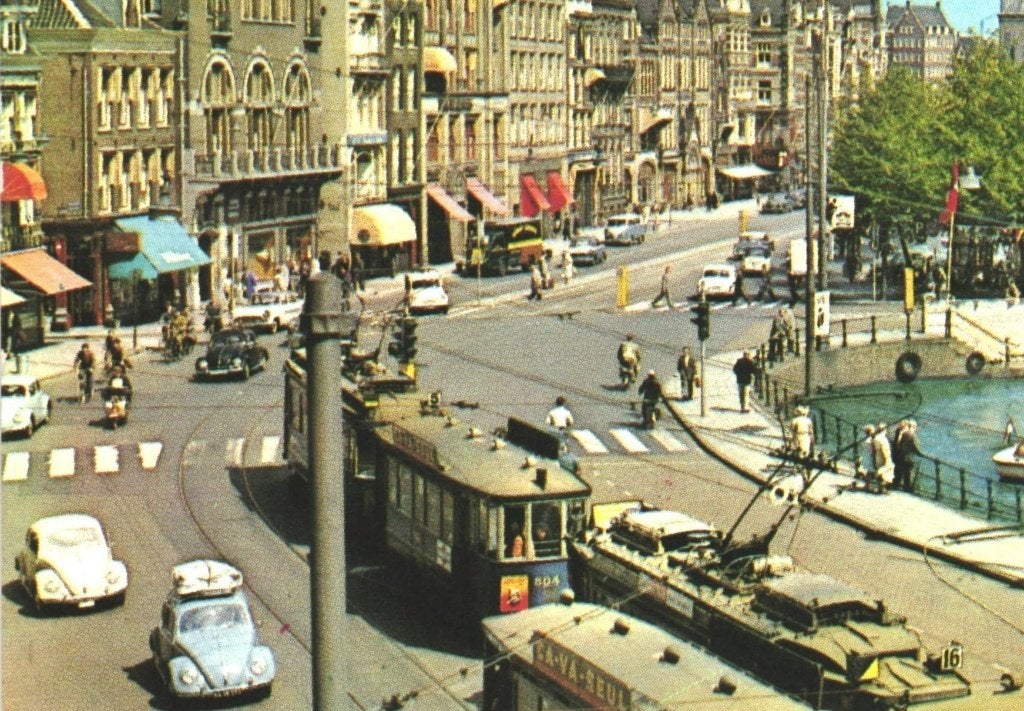 805443	Amsterdam	1969 Tram VW Kever Rokin	Onbschreven, Ophalen of Verzenden, 1960 tot 1980, Ongelopen, Noord-Holland