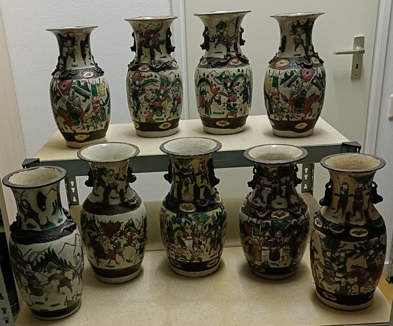 9 antieke Chinese vazen Chinees China, Ophalen of Verzenden