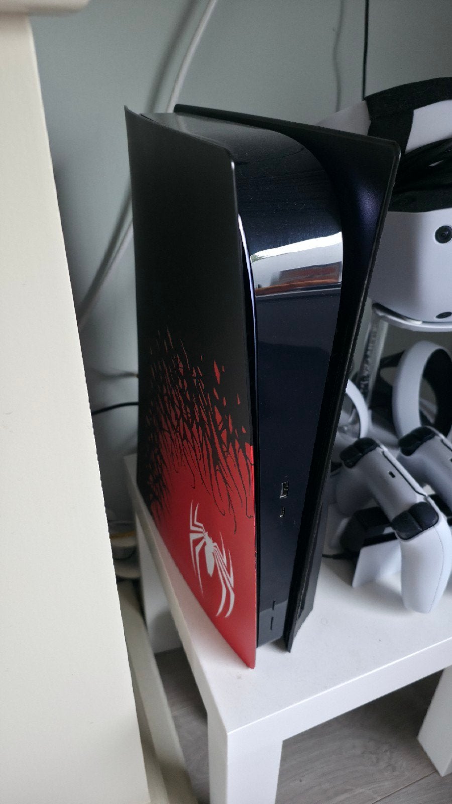 ps5 spiderman editie+2 controllers+1tb ssd!!, Ophalen of Verzenden, Zo goed als nieuw, SSD