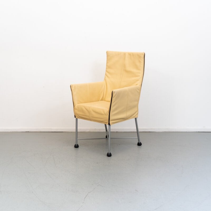 Montis Chaplin eetkamerstoelen Vanille Leder, Niet ingevuld, Zo goed als nieuw, Niet ingevuld, Niet ingevuld