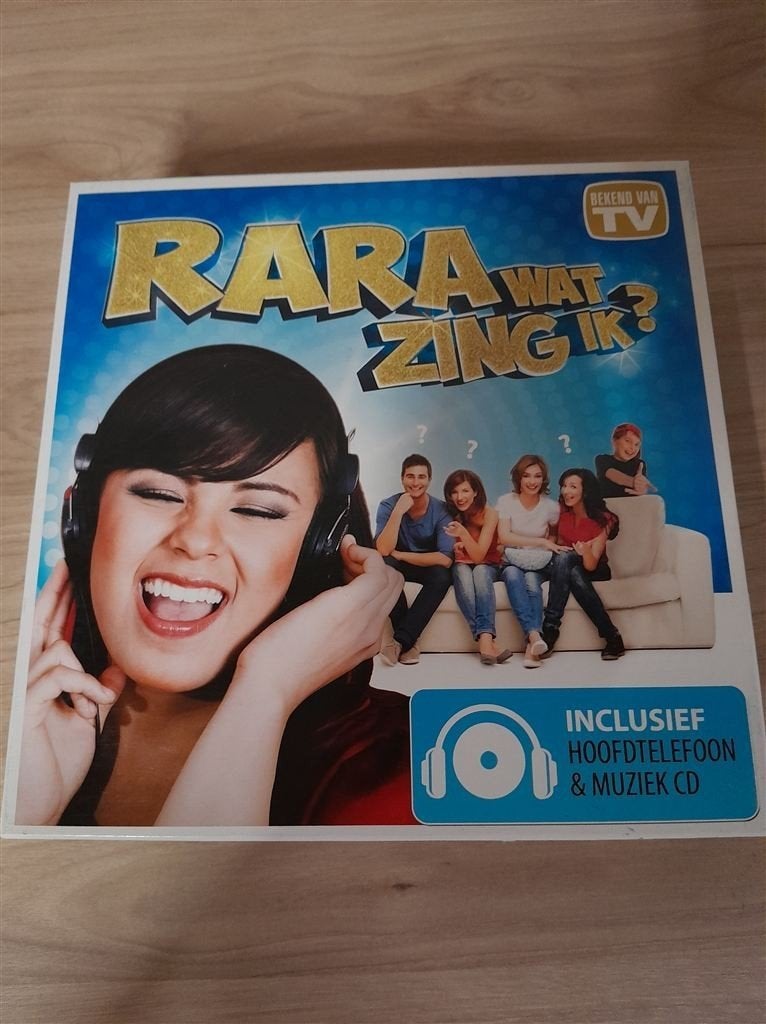 Rara wat zing ik met koptelefoon - s1481, Hobby en Vrije tijd, Gezelschapsspellen | Bordspellen, Verzenden, Zo goed als nieuw