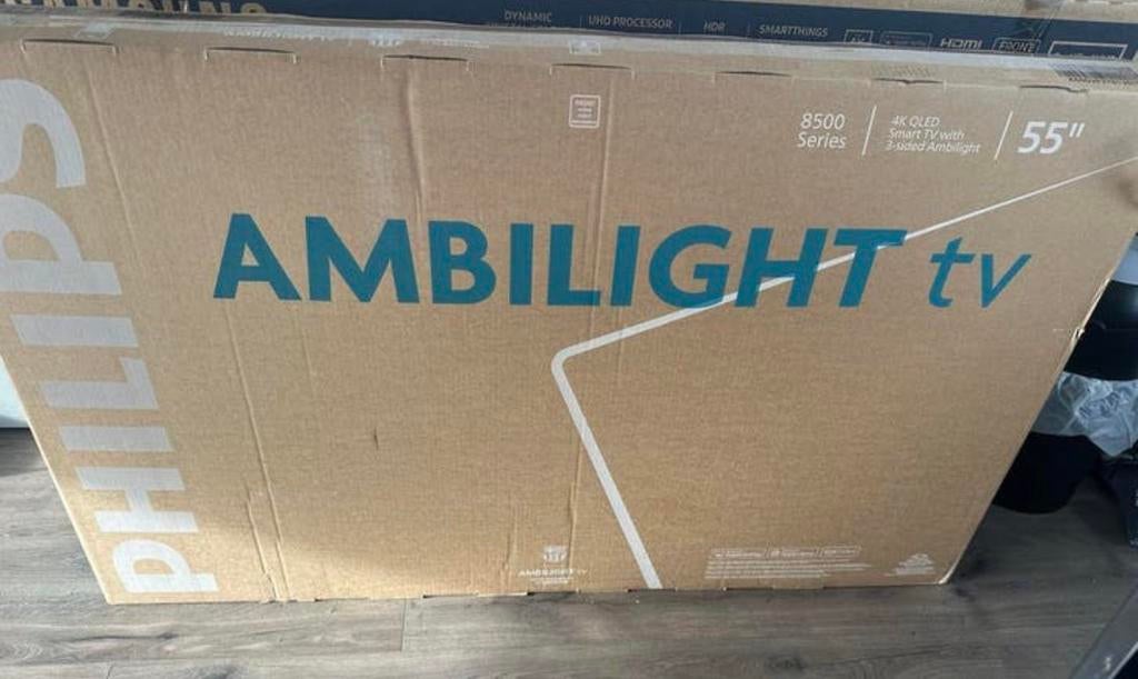 Gloednieuwe Philips 55 inch 4K QLED Ambilight TV, Ophalen of Verzenden, Zo goed als nieuw