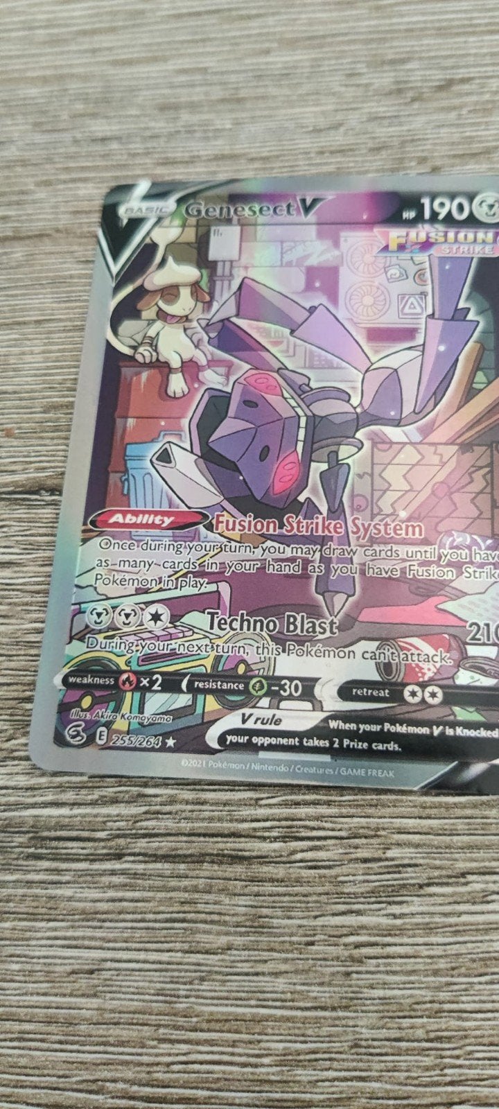 Pokémon Genesect V Fusion Strike System 255/264, Ophalen of Verzenden, Zo goed als nieuw, Losse kaart
