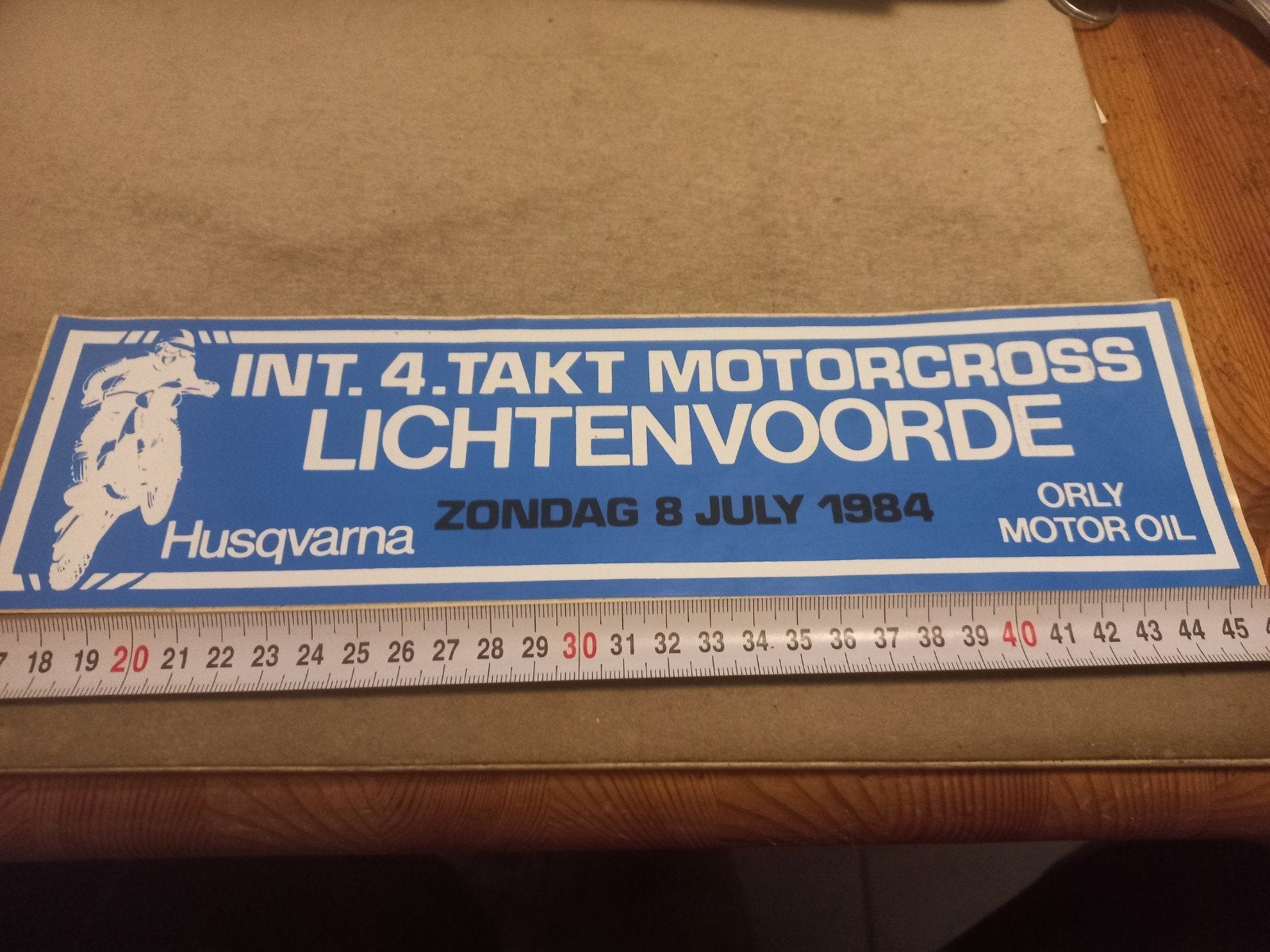 Vintage Husqvarna Motocross Lichtenvoorde Sticker 1984, Ophalen of Verzenden