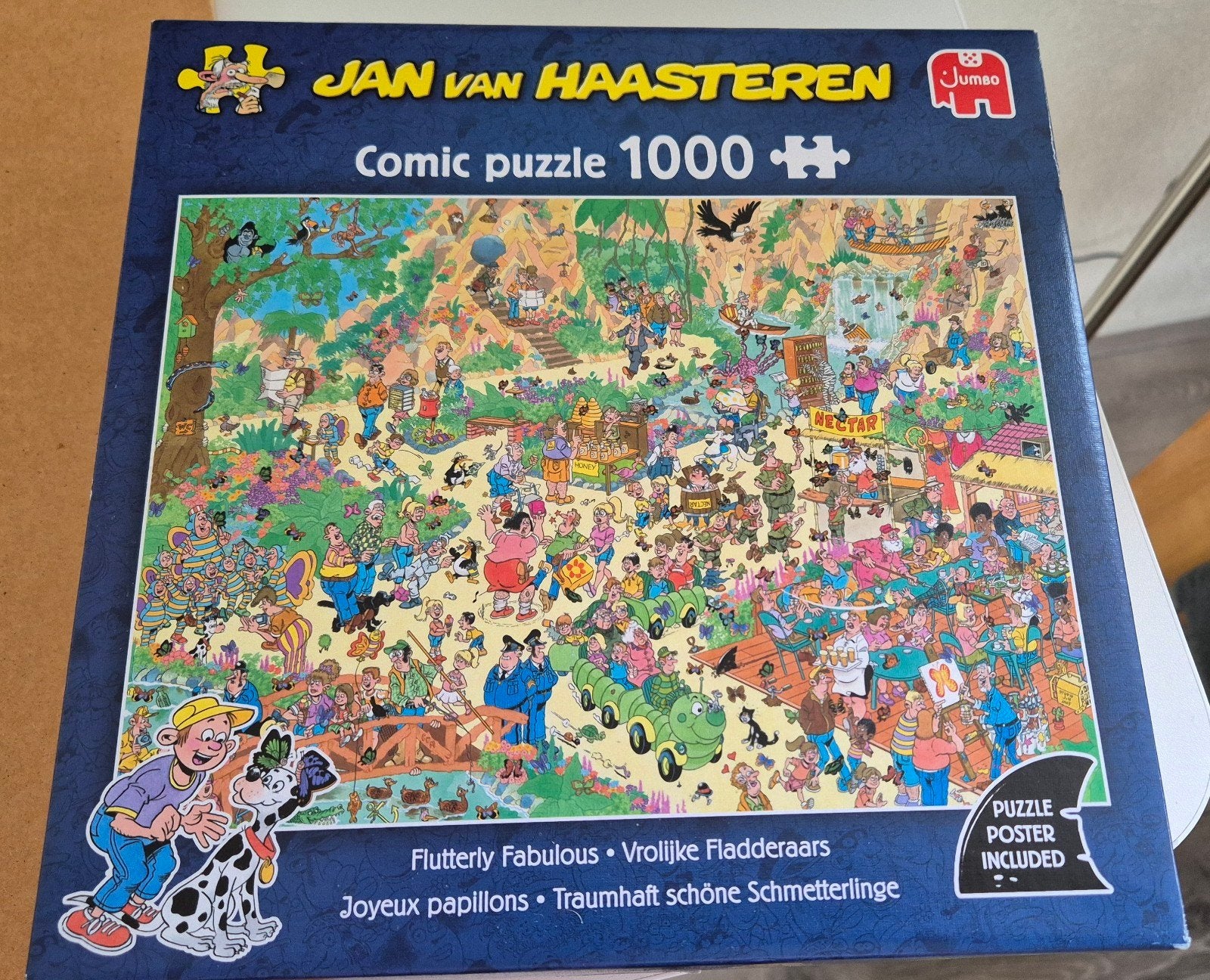 Jan van Haasteren Puzzel - Vrolijke Fladderaars 1000 st, Ophalen, 500 t/m 1500 stukjes, Zo goed als nieuw, Legpuzzel