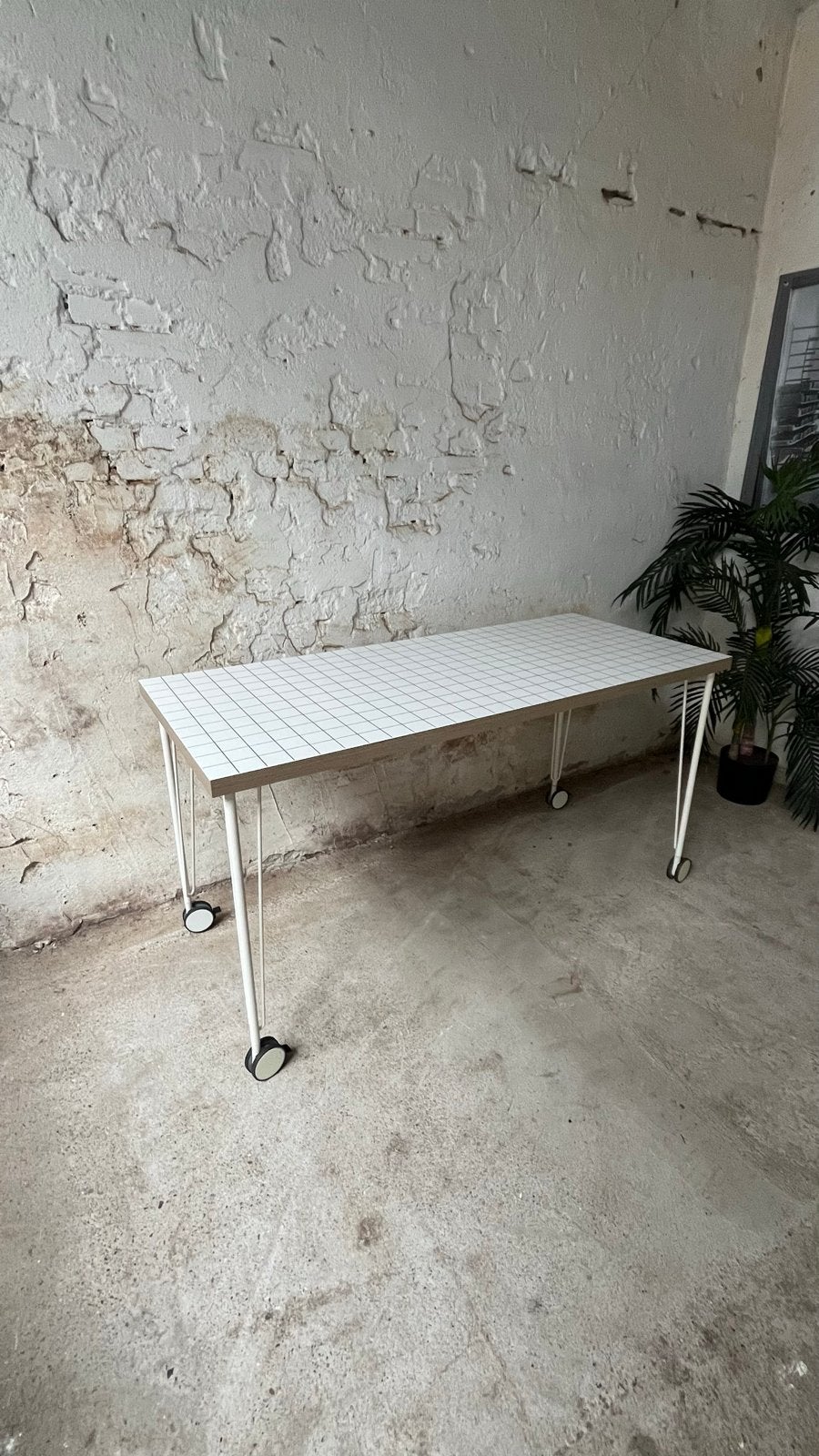 IKEA Lagkapten bureau tafel 140x60 wit Krille tafelpoten, Huis en Inrichting, Bureaus, Ophalen, Gebruikt, IKEA, 140 cm