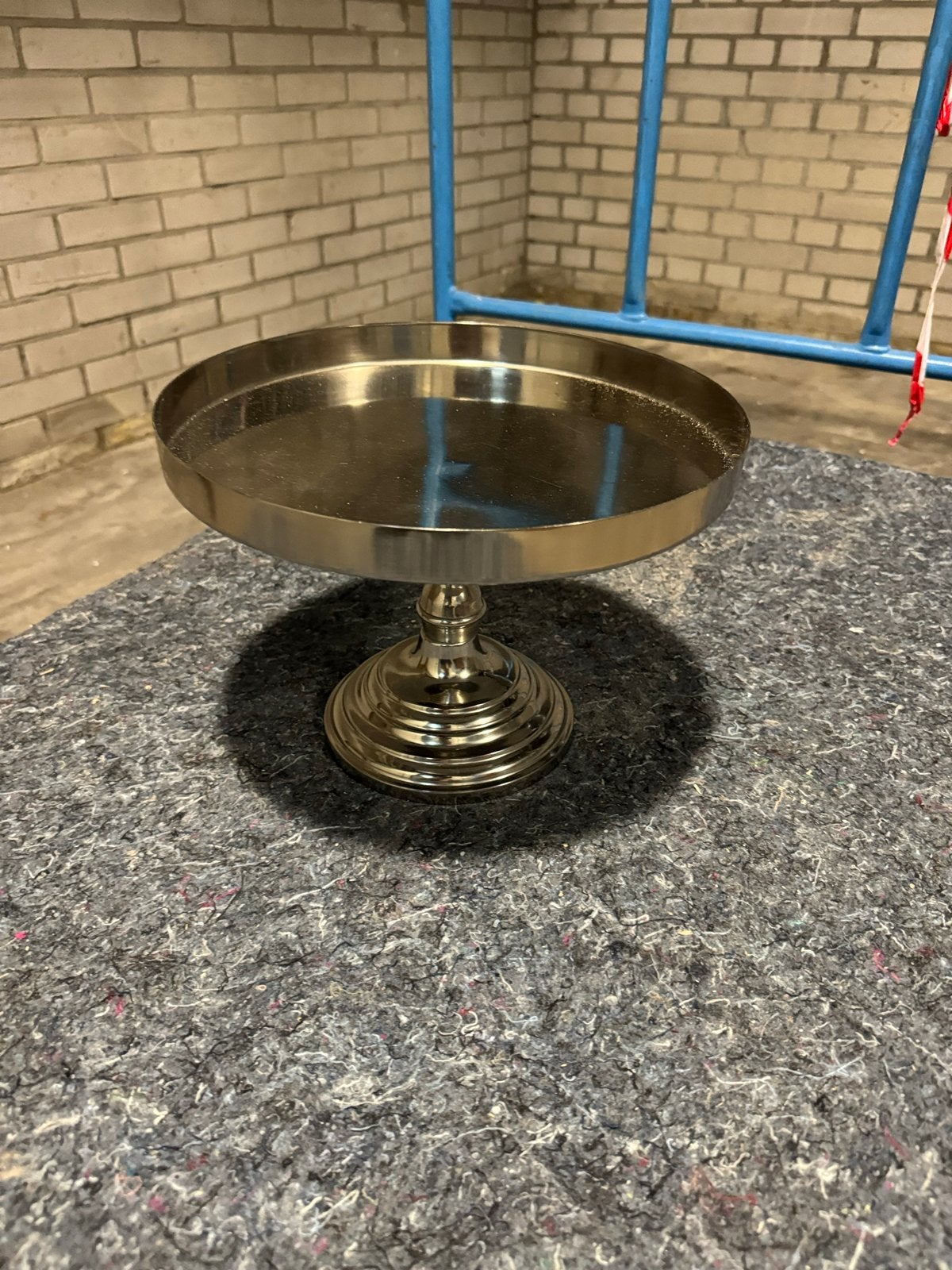 Decoratieve taartschaal, Gebruikt, Ophalen of Verzenden, Zilver, Metaal