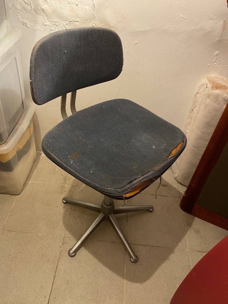 Ahrend vintage bureaustoel, Ophalen, Gebruikt, Blauw, Bureaustoel
