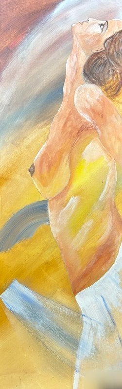 Schilderij 'Heaven', Ophalen, Textiel, Acrylverf, Overig onderwerp
