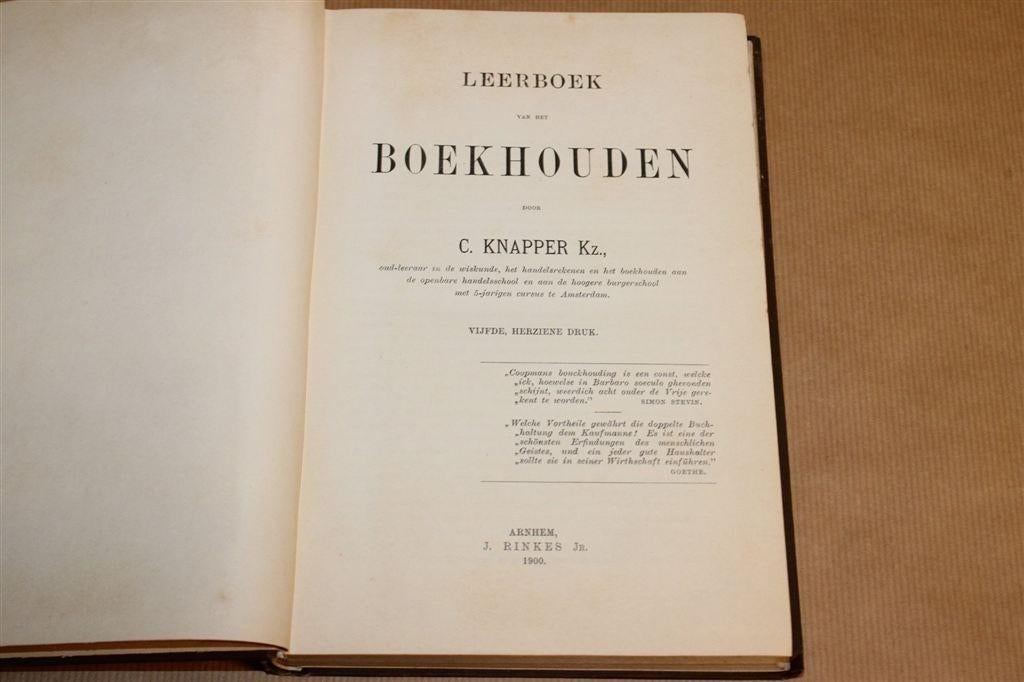 Leerboek Boekhouden [1900] — Vintage, Antiek en Kunst, Antiek | Boeken en Bijbels, Ophalen of Verzenden