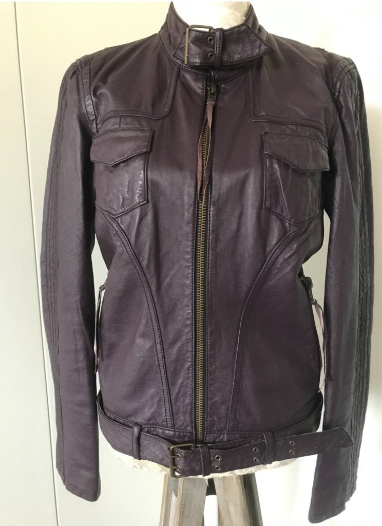 Nieuw Paars Leren Jasje van Only, Kleding | Dames, Maat 38/40 (M), Only, Paars, Nieuw
