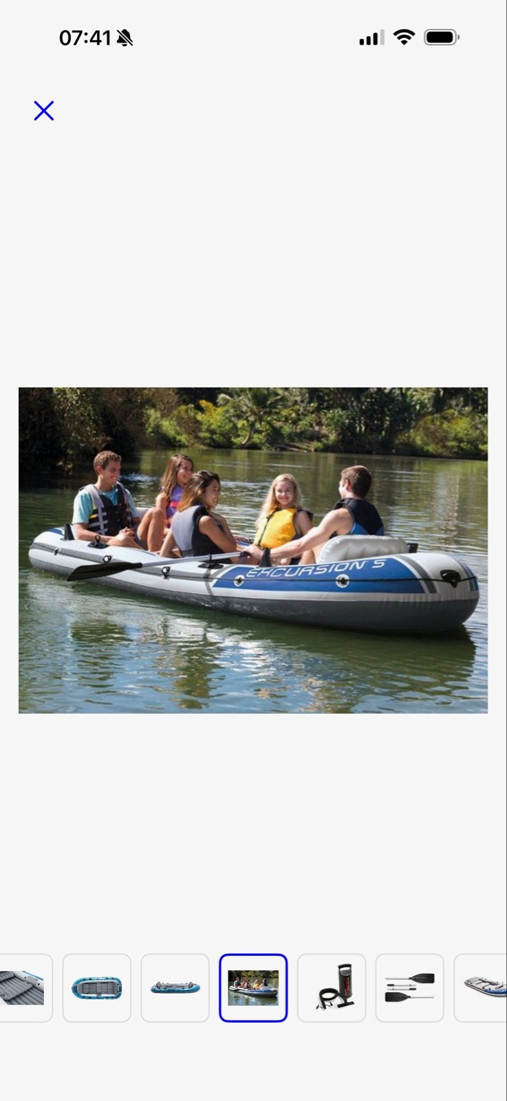 Intex Excursion 5 opblaasboot met peddels en pomp, Ophalen, Zo goed als nieuw
