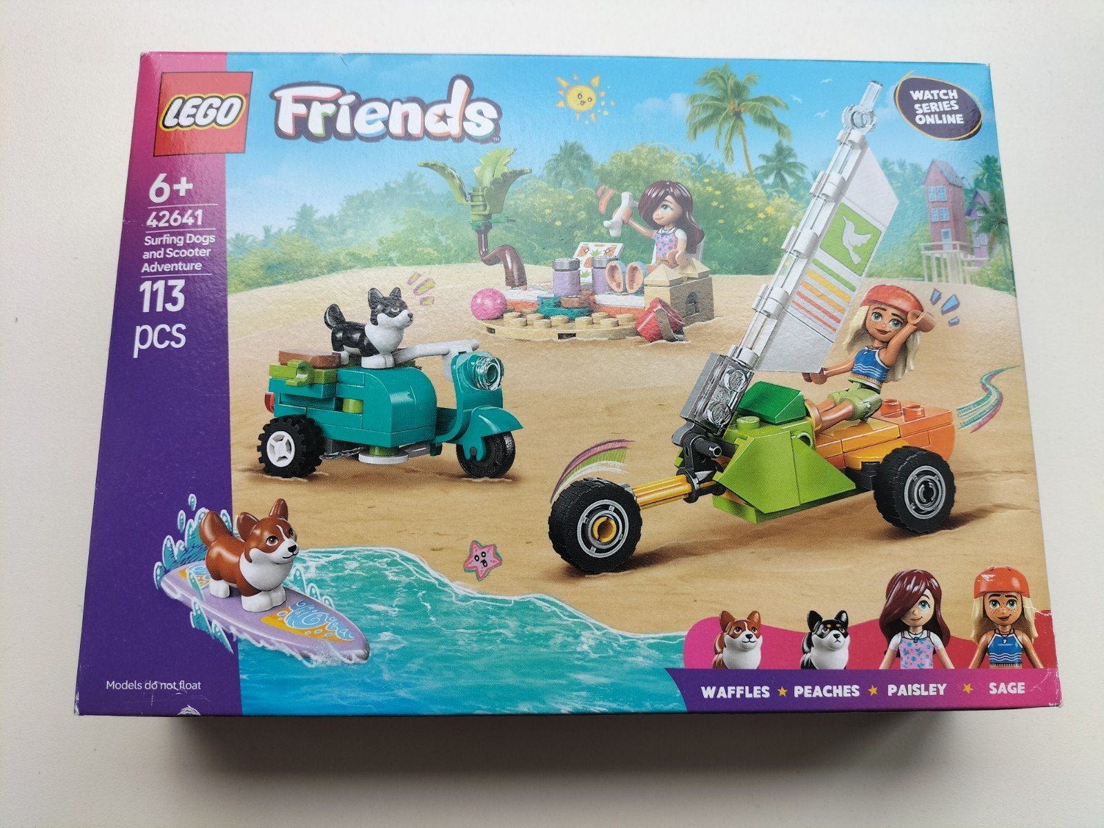 LEGO Friends 42641 Surfing Dogs & Scooter Adventure Nieuw, Ophalen of Verzenden, Nieuw, Overige merken